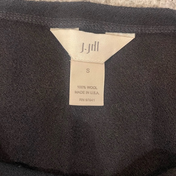 100% Wool J. Jill Classic Black Long Sleeve Dress - Picture 3 of 3